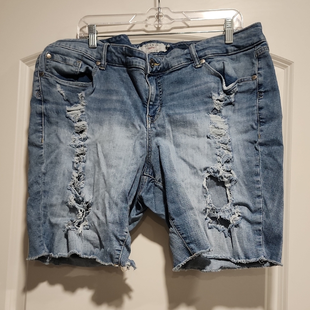 Torrid Jean Rippee Bermuda Shorts
